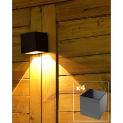 Pack 4uds Apliques de Pared Exterior