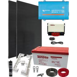 Kit Solar Caravana 800W 12V 1000Whdia  con Batería de Gel