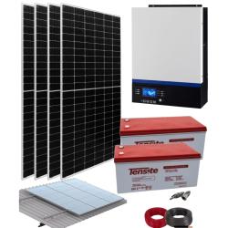 Kit Solar Instalación Placas Solares Aislada con baterías de Gel 3600W 24V 8000Whdia