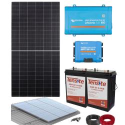 Kit Panel Solar 800W 12V con baterias AGM