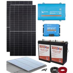 Kit Paneles Solares 800W 12V con baterias AGM
