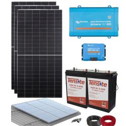 Kit Placas Solares Autoabastecimiento 1200W 12V con baterias AGM