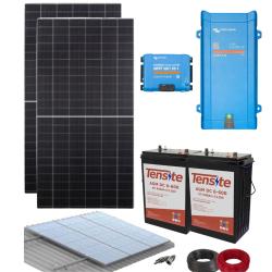 Kit Solar Aislada 1200W 12V con baterias AGM
