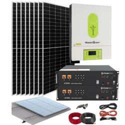 Kit con Placas Solares para Casa de Campo 4000W 24V