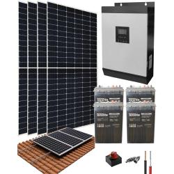 Kit Solar Aislada Voltronic MKS 3kW 24V Monofásico con OPzS - Teja