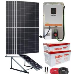 Kit Solar Aislada Suntaic Micros 3500W 24V con batería AGM 300Ah  Tensite - Inclinada