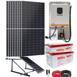 Kit Solar Aislada Suntaic Micros 3500W 24V con batería AGM 300Ah  Tensite - Inclinada