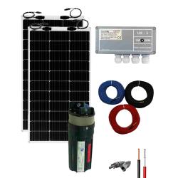Kit Bombeo Solar para Pozo hasta 70m con Panel Flexible