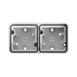 Caja de superficie para mecanismo empotrable 2 elementos IP55