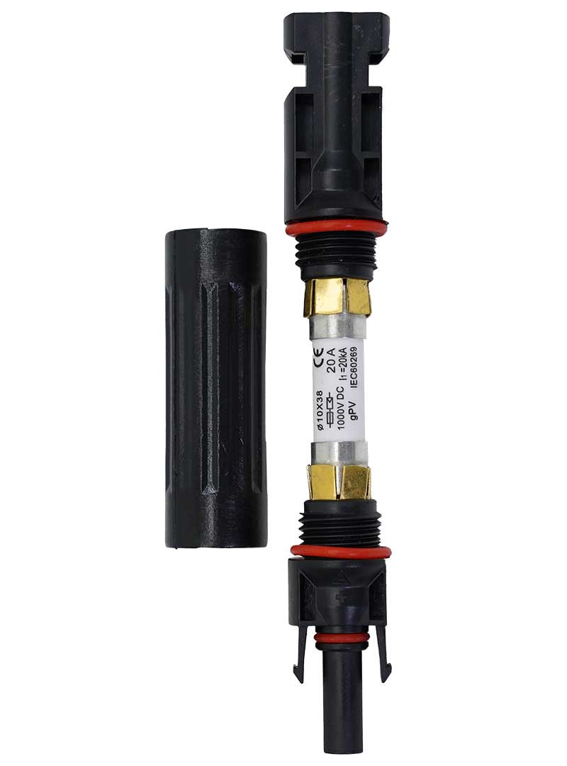 Conector Solar con fusible incorporado DC Solar 1000V