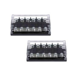 Pack 2 ud Caja Portafusibles MEGA Victron 6 Vías con Busbar 250A