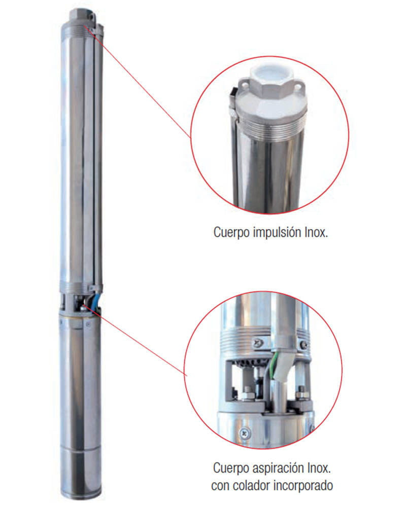 Bomba Sumergible 1CV 0,75kW Monofásica 230V IDEAL SJI-12