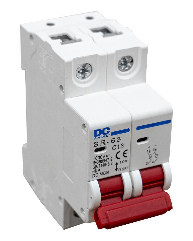 Magnetotérmico 16A 2P 1000V DC Corriente Continua
