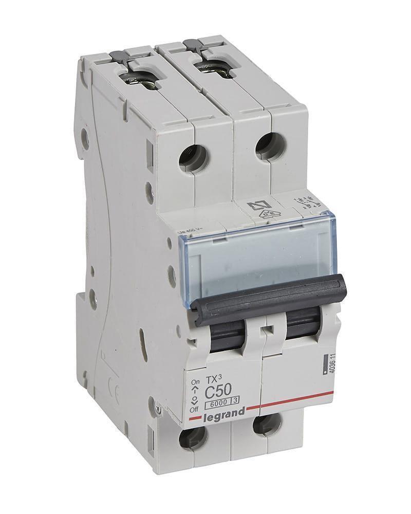 Magnetotérmico 50A 2P 6KA C Legrand Bipolar Normalizado