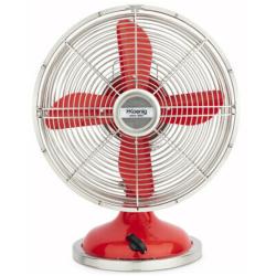 Ventilador de Mesa Silencioso 33W Rojo Hkoenig