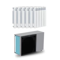 Kit Aerotermia con Radiadores Aluminio 9kW Daikin para vivienda 130m2