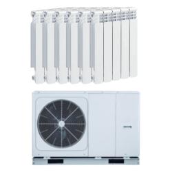 Kit Aerotermia con Radiadores de Agua por Calefacción 8kW Aquaris para Piso 80m2
