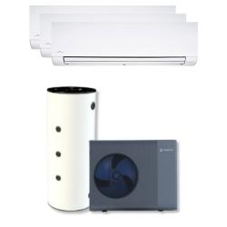 Kit Fancoil Aerotermia Alta Temperatura 12kW Suneco con depósito 300L