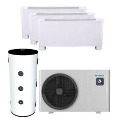 Kit Fancoil Aerotermia 10kW Hisense Hi-Therma con depósito 80L