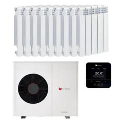 Kit Aerotermia con Radiadores de Agua 14kW Saunier Duval para 140m2