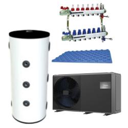 Kit Calefacción Aerotermia Suelo Radiante para 120m2 con Midea M-Thermon HT 12kW