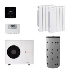 Kit Aerotermia con Radiadores Saunier Duval Genia Air Max 4 Inalámbrico 5,6kW R290 para 100m2