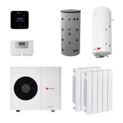 Kit Aerotermia con Radiadores Saunier Duval Genia Air Max 8 Inalámbrico 10,1kW R290 para 150m2