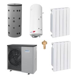 Kit Aerotermia con Radiadores Domusa Dual Clima 9HT 9kW R290 para 120m2
