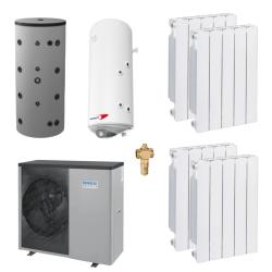 Kit Aerotermia con Radiadores Domusa Dual Clima 19HT 19kW R290 para 200m2