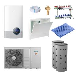 Kit Aerotermia con Suelo Radiante Hisense Bibloc Mural Hi-Therma 4,4kW R32 para 80m2