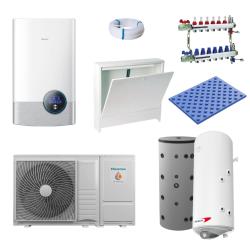 Kit Aerotermia con Suelo Radiante Hisense Bibloc Mural Hi-Therma 14kW R32 para 200m2