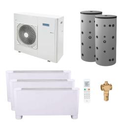 Kit Aerotermia con Fancoils Domusa Dual Clima R32 6R 6kW para 100m2
