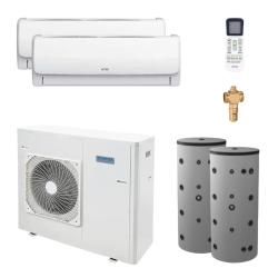 Kit Aerotermia con Fancoils Domusa Dual Clima 9R R32 9kW para 120m2