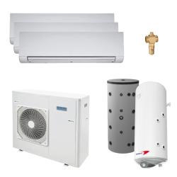 Kit Aerotermia con Fancoils Domusa Dual Clima 19R 19kW R32 con ACS 150L e Inercia 100L para 200m2