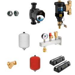 Kit Material Instalación Bombas de Calor Aerotermia 14 / 16kW Domusa solo Calefacción con depósito