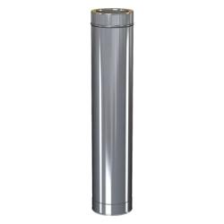 Jeremias DW-ECO 1.0 316 tramo chimenea doble pared L=1000mm Ø80mm inox