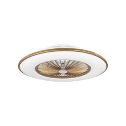 Ventilador de Techo sin Aspas Silencioso con Luz LED y Altavoz Vega Dorado