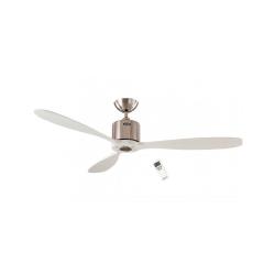 Ventilador de Techo sin Luz Silencioso 30W ECO Aeroplan Madera Blanca con Mando a Distancia