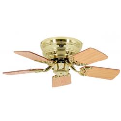 Ventilador de Techo sin Luz Silencioso 44W Classic Flat Roble Antiguo/Haya Aspas Reversibles