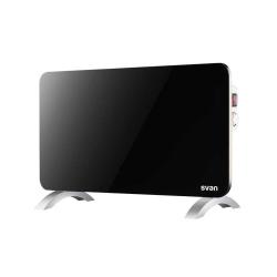 Radiador Plano Eléctrico Manual Negro Portátil 1500W Svan