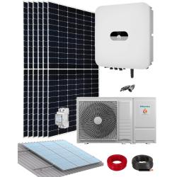 Kit Aerotermia con Placas Solares 8kW Huawei con Bomba de Calor 4,4kW Hisense y material de instalación