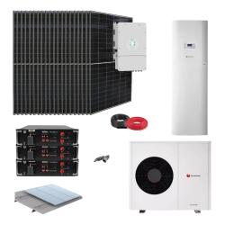 Kit Aerotermia con Placas Solares Deye 10kWh con bomba de calor Genia Air Max 8 Inalámbrico 10,1kW y baterías de litio 15kWh