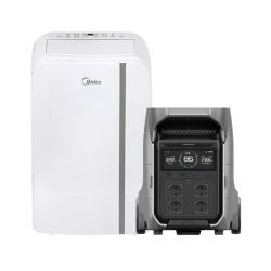 Kit Aire Acondicionado Portátil 3500W Midea con Estación de Energía 8000W EcoFlow