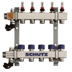 Colector para Suelo Radiante 90-3 Acero Inox 12 Circuitos Schutz