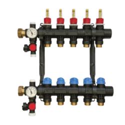 Colector de Suelo Radiante de Plástico Monobloc 12 Circuitos 702mm Schutz