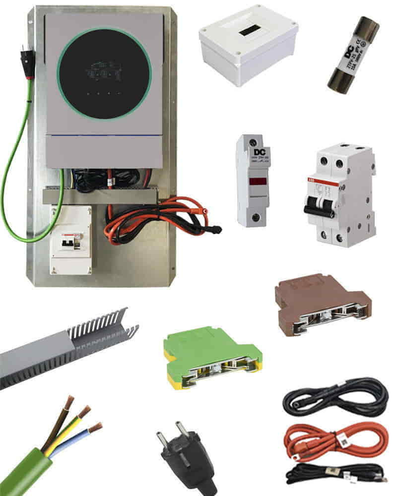 Inversor Cargador Voltronic VM IV 5600W 48V Litio Tensite LV premontado con protecciones
