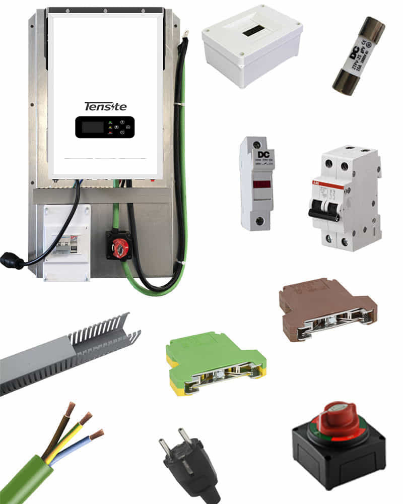 Inversor Cargador Tensite 1000W 12V Premontado con Protecciones