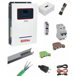 Inversor Cargador Tensite One 5200W 48V Litio Pylontech Fidus premontado con protecciones
