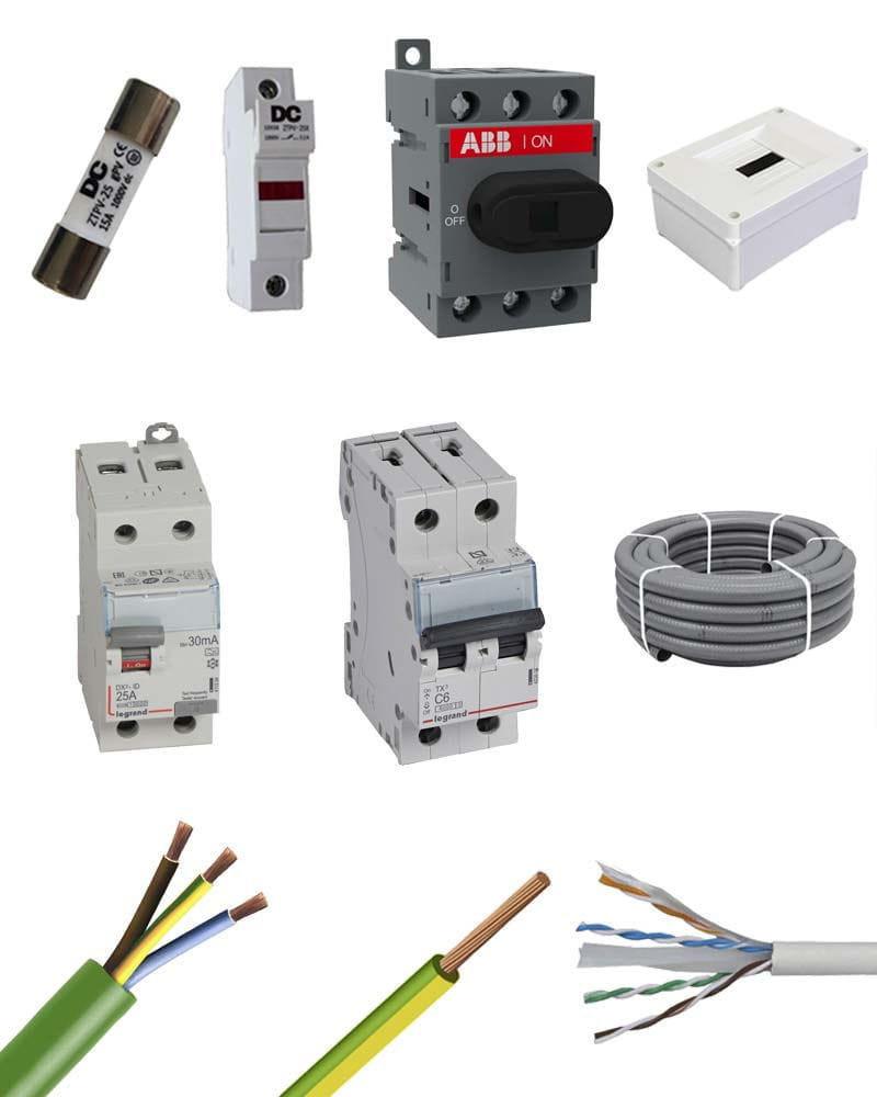 Kit Material Eléctrico Protecciones Red 4000W 1MPPT Monofásico