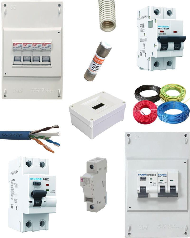 Kit Material Eléctrico Protecciones Red 5000W 2MPPT Monofásico
